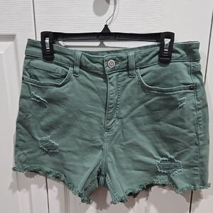LC Lauren Conrad Green Jean Shorts